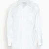Petra Cotton Poplin Oversize Shirt In White