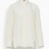 NILI LOTAN Julien Shirt In Ivory