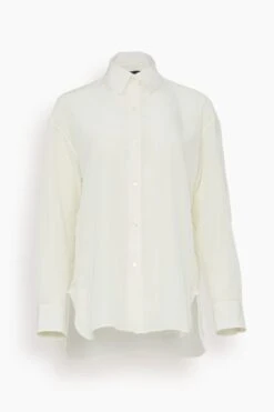 NILI LOTAN Julien Shirt In Ivory