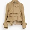 Sacai Cotton Gabardine Blouson In Beige