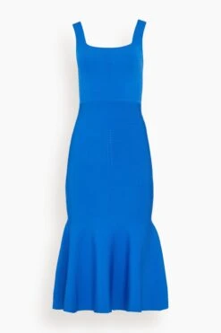 Knit Midi Dress In Blue