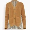 Sacai Bandana Print Knit Cardigan In Beige