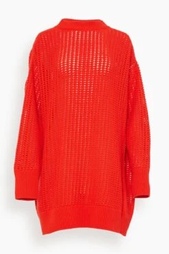 Knit Sweater In Rosso