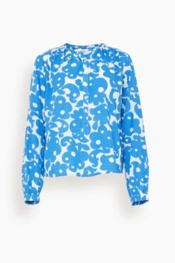 Harmony Top In Blue Curls