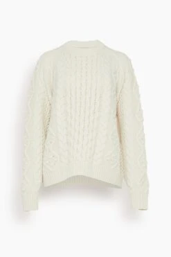 Secas Cable Knit Sweater In Ivory