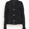 Sacai Wool Knit Cardigan In Black