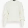 PROENZA SCHOULER Textured Cotton Sweater In Ivory