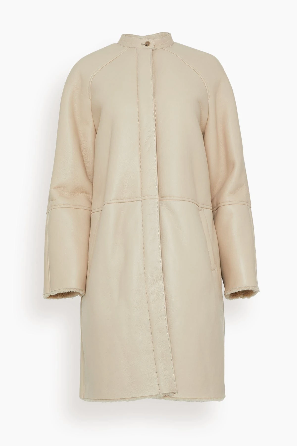 Alabat Shearling Jacket In Vanilla 1 Alabat Shearling Jacket In Vanilla