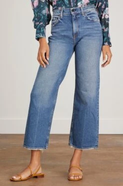 Crop Wide Jean In Marina -Dries Van Noten Shop AskkNYCropWideJeaninMarina 2