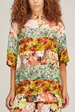 Dries Van Noten Carin Patch Shirt In Orange -Dries Van Noten Shop CarinPatchShirtinOrange 2