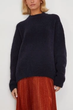 Korti Sweater In Dark Navy -Dries Van Noten Shop ChristianWijnants KortiSweaterinDarkNavy 2