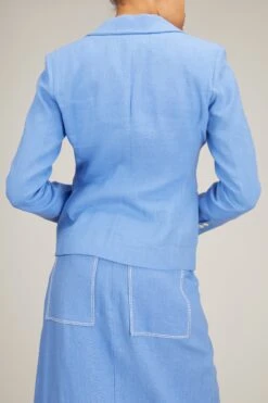 Hand Embroidered Jacket In Blue Azur -Dries Van Noten Shop HandEmbroideredJacketinBlueAzur 3