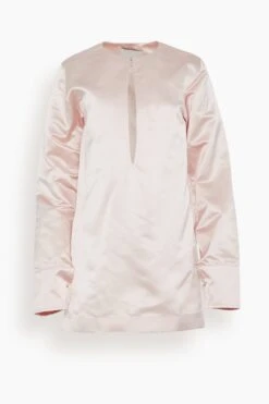 Valentina Front Slit Dress In Rosa