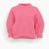 3 Quarter Sleeves Top In Peonia Pink