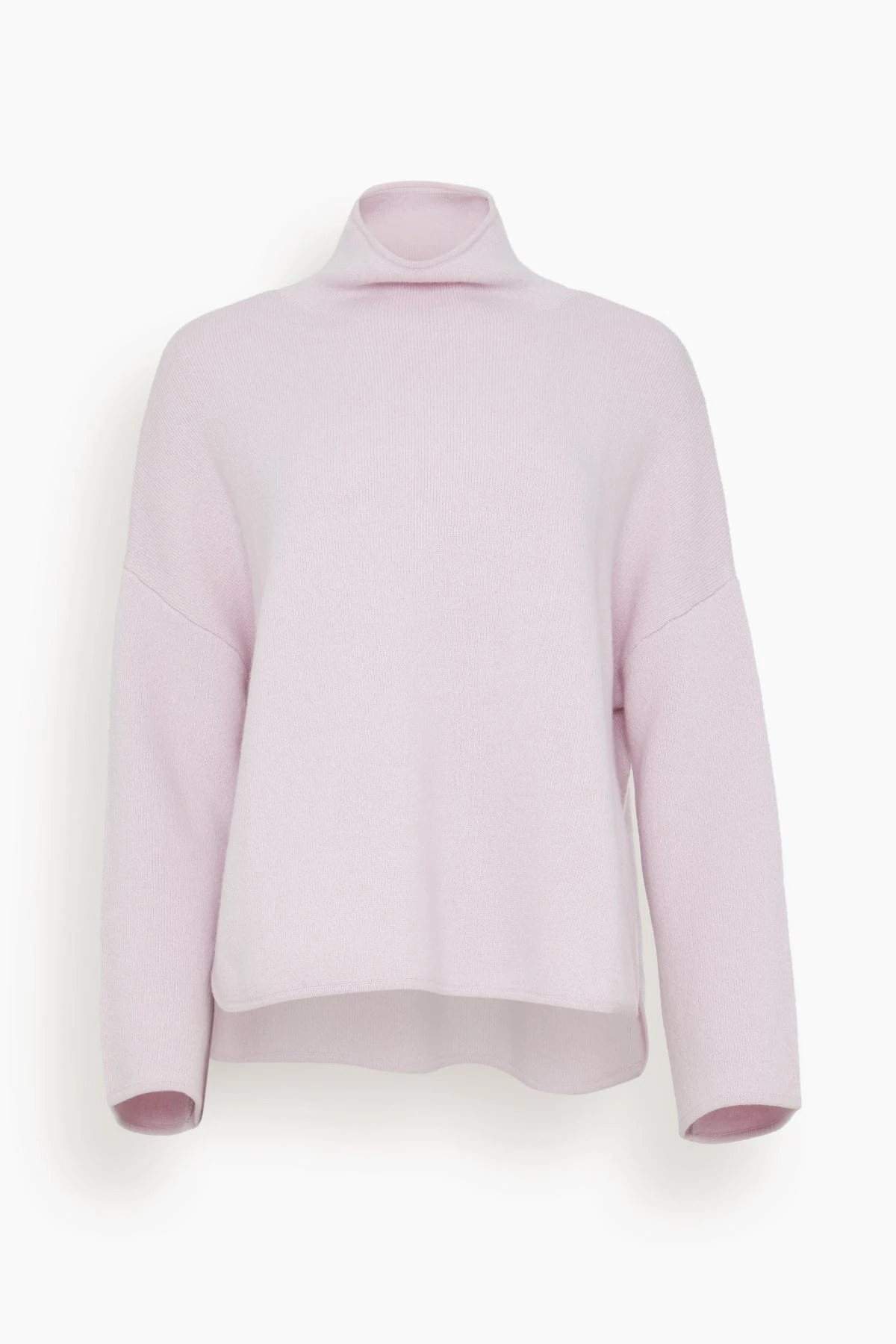 ALLUDE Mock Sweater In Soft Rose 1 ALLUDE Mock Sweater In Soft Rose