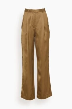 Ross Wide Leg Pant In Brown