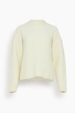 Alva Boucle Cocoon Knit Top In Ivory