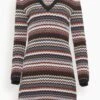 Missoni Dress In Chevron Brown/Gray/White