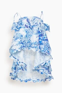 Margherita Top In Blue Peony