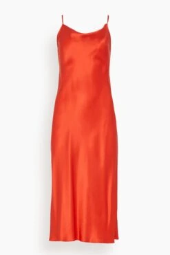 Cowl Neck Dress In Persimmon