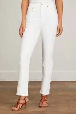 AGOLDE High Rise Stovepipe In Cake -Dries Van Noten Shop agolde high rise stovepipe in cake 2