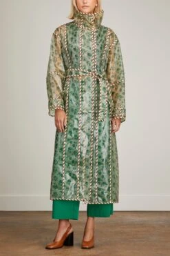 Abigail Raincoat In Green -Dries Van Noten Shop alemais AbigailRaincoatinGreen 2