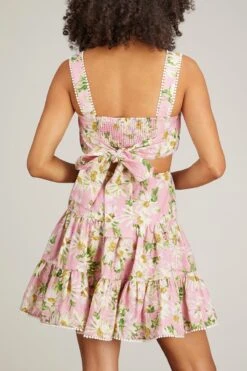 Maia Cut Out Mini Dress In Blossom -Dries Van Noten Shop alemais MaiaCutOutMiniDressinBlossom 3