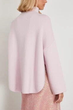 ALLUDE Mock Sweater In Soft Rose 7 ALLUDE Mock Sweater In Soft Rose -Dries Van Noten Shop allude MockSweaterinSoftRose 3
