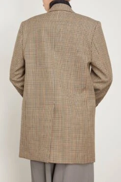 Double Breasted Oversized Jacket In Champagne/Black -Dries Van Noten Shop ami DoubleBreastedOversizedJacketinChampagneBlack 3