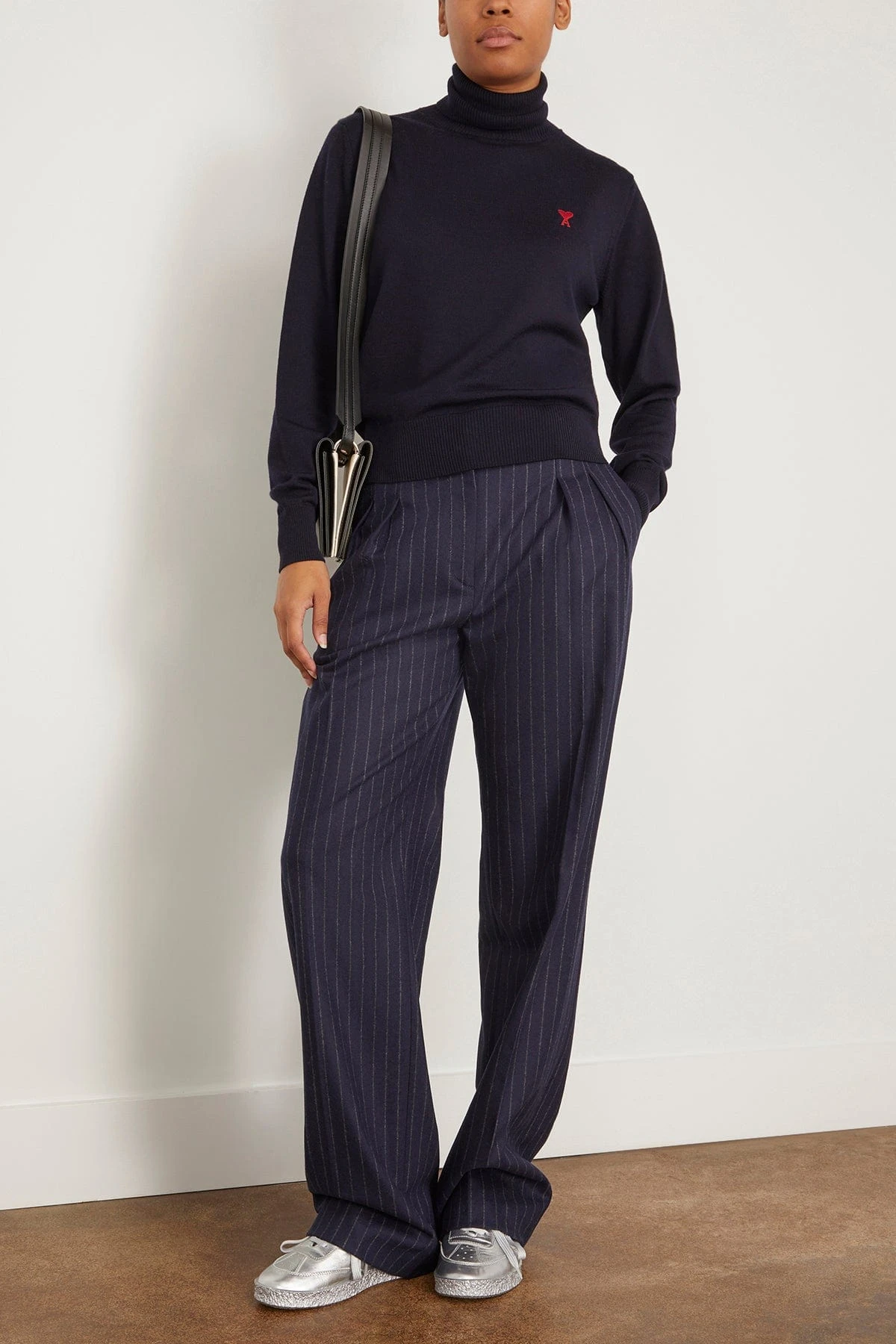 Red Ami De Coeur Sweater In Night Blue 2 Red Ami De Coeur Sweater In Night Blue - Image 2