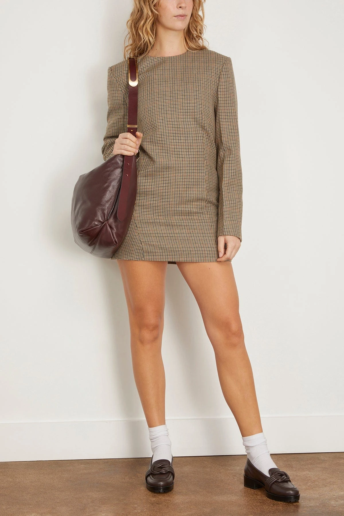 Tailored Short Dress In Champagne/Black 2 Tailored Short Dress In Champagne/Black - Image 2