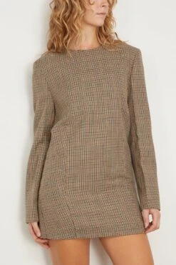 Tailored Short Dress In Champagne/Black 6 Tailored Short Dress In Champagne/Black -Dries Van Noten Shop ami TailoredShortDressinChampagneBlack 2