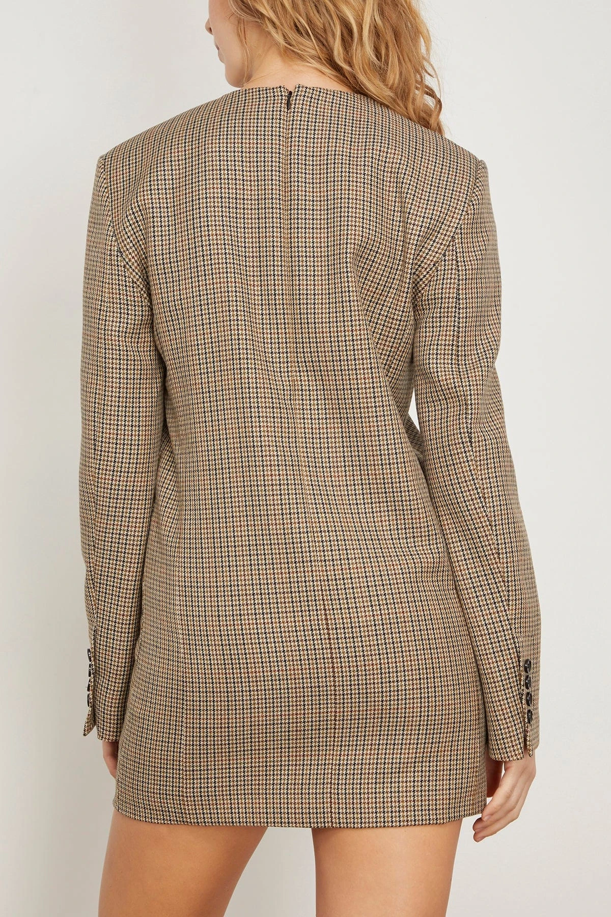 Tailored Short Dress In Champagne/Black 4 Tailored Short Dress In Champagne/Black - Image 4