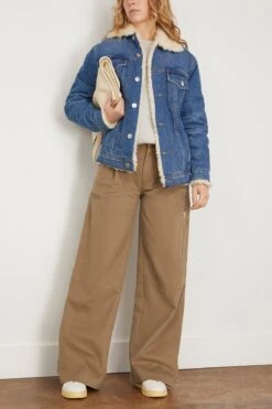 Dries Van Noten Shop -Dries Van Noten Shop ami TruckerJacketLinedwithSyntheticFurinUsedBlue 1