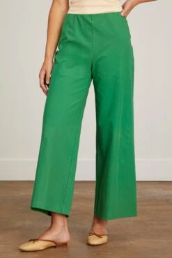 Fallon Pull On Pant In Kelly Green -Dries Van Noten Shop ann mashburn fallon pull on pant in kelly green 2