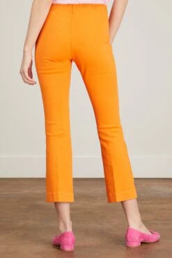 Faye Flare Cropped Pant In Orange -Dries Van Noten Shop ann mashburn faye flare cropped pant in orange 3