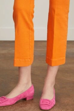 Faye Flare Cropped Pant In Orange -Dries Van Noten Shop ann mashburn faye flare cropped pant in orange 4