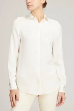 Icon Blouse In Ivory Silk -Dries Van Noten Shop ann mashburn icon blouse in ivory silk 2