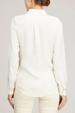 Icon Blouse In Ivory Silk -Dries Van Noten Shop ann mashburn icon blouse in ivory silk 3