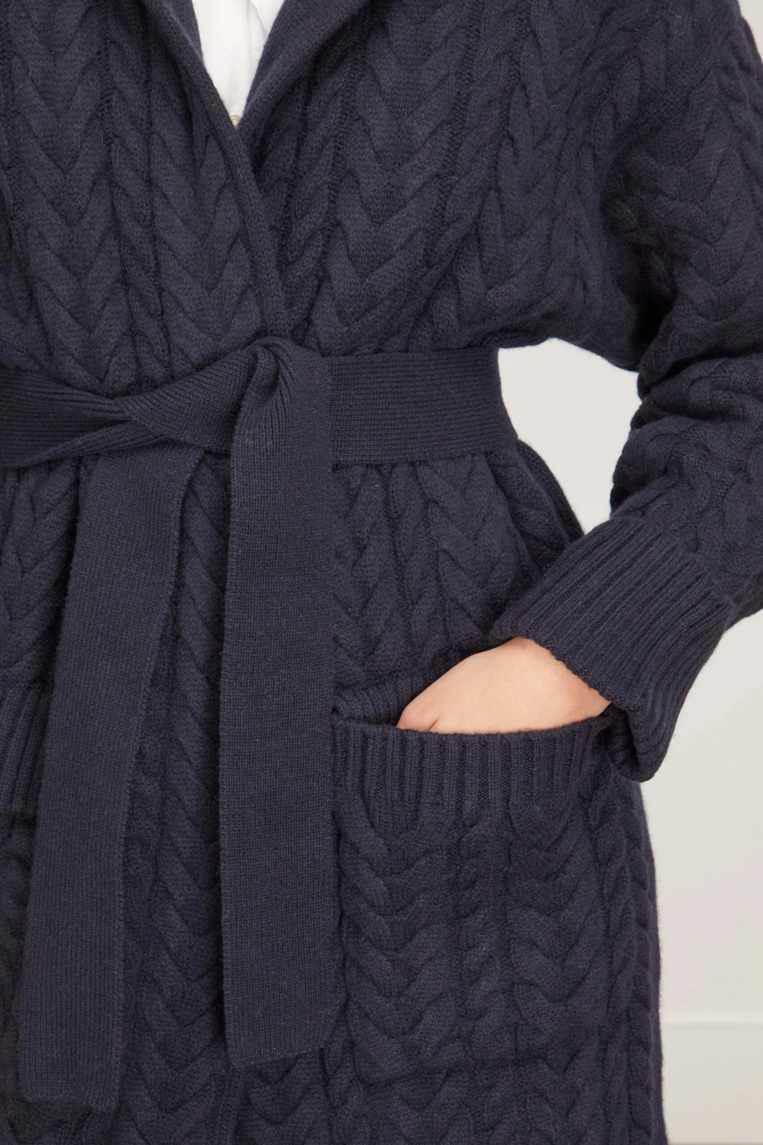 Bond Street Long Cardigan In Navy 5 Bond Street Long Cardigan In Navy - Image 5