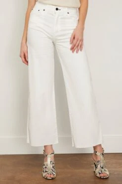 Crop Wide Leg Pant In Ivory -Dries Van Noten Shop askkny CropWideLegPantinIvory 2