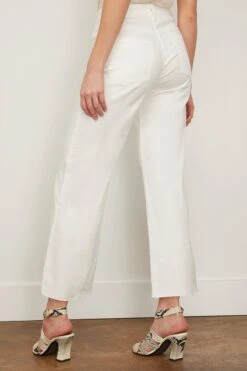 Crop Wide Leg Pant In Ivory -Dries Van Noten Shop askkny CropWideLegPantinIvory 3