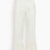 Summer Staples Belted Crop Wide Leg Pant In White