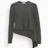Heloise Crew Neck Sweater In Army