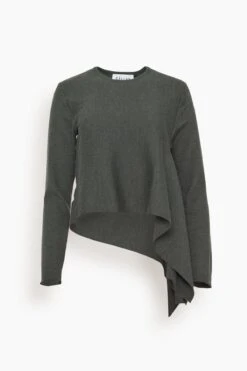 Heloise Crew Neck Sweater In Army