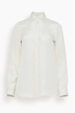 Icon Blouse In Ivory Silk