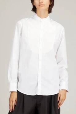 Romanciere Soie Silk Shirt In White -Dries Van Noten Shop bourrienne romanciere soie silk shirt in white 2
