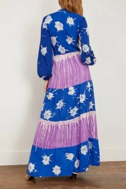 Muyiwa Dress In Blue-Purple -Dries Van Noten Shop busayo MuyiwaDressinBlue Purple 3