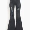 Heidi Stretch Denim Super High Rise Super Bell Jean In Jagger