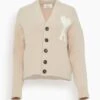 Off White ADC Cardigan In Powder Pink/Ivory